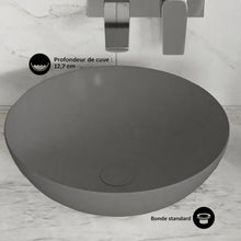 Classe 16 Color céramique vasque – finition gris mat