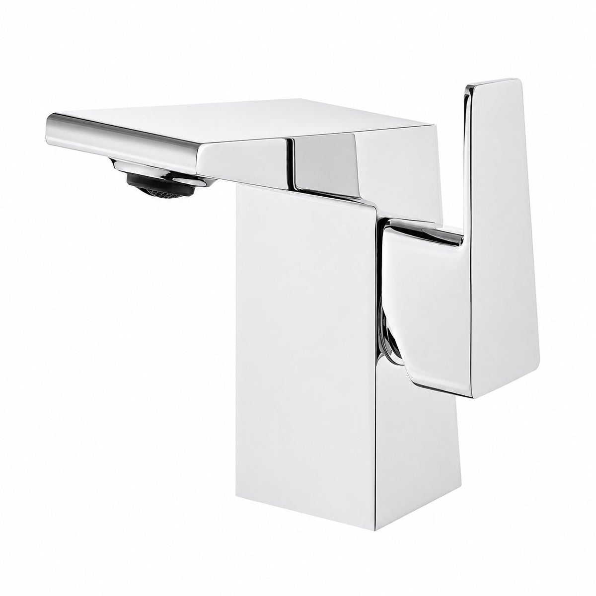 Carre monotrou, monocommande, mitigeur de lavabo – finition Chrome