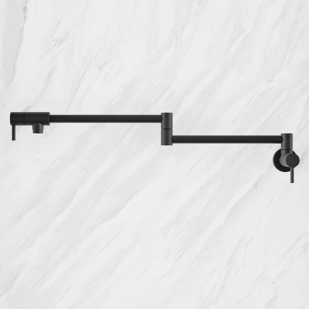 Ivy Retractable mural Pot Filler – finition noir mat