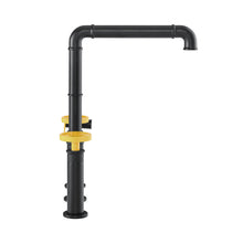 Avallon Pro mitigeur de cuisine – finition noir mat & Yellow