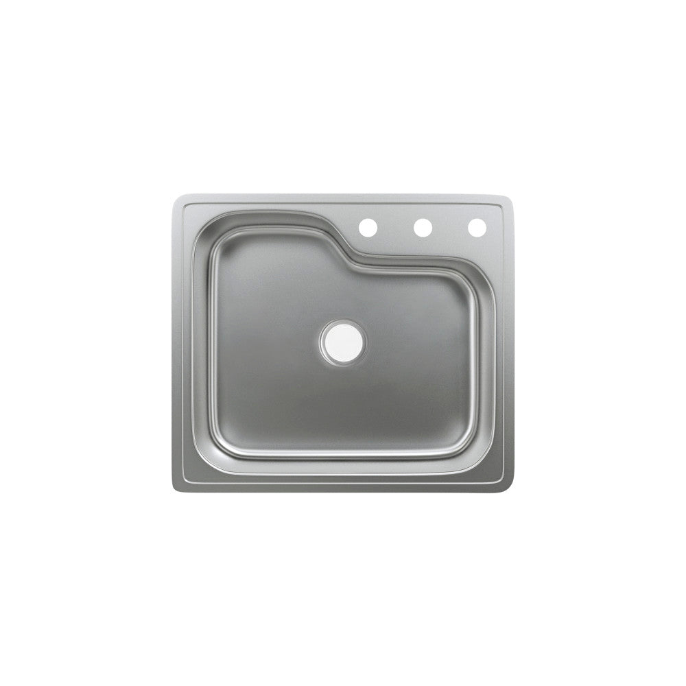 Ouvert 63,5 × 55,9 cm acier inoxydable simple Basin Top-Mount évier de cuisine