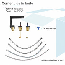 Pierre Widespread, double Handle, mitigeur de lavabo – finition noir mat