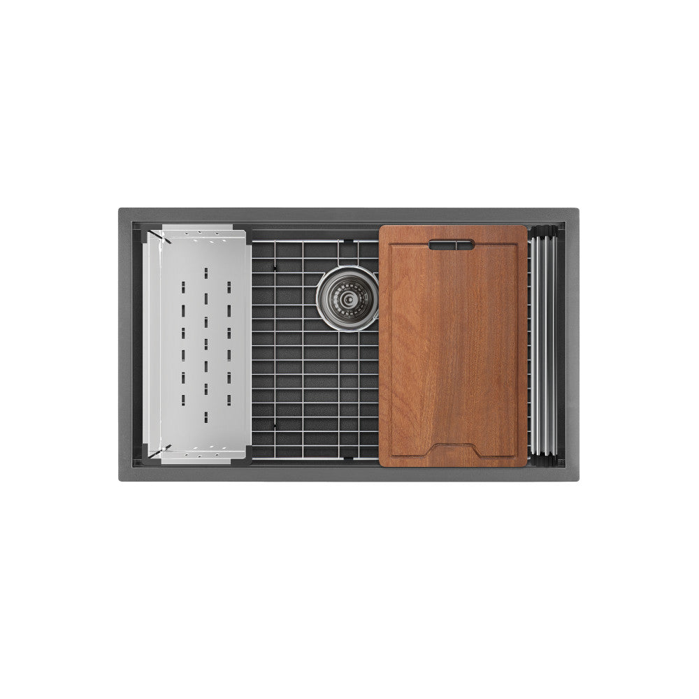 Tourner — Évier inox noir sous plan, 81,3 × 48,3 cm