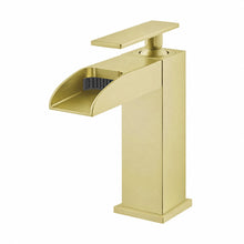 Concorde monotrou, monocommande, Waterfall mitigeur de lavabo – finition or brossé