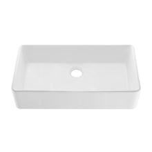 Elegance 91,4 cm x 50,8 cm simple Basin Fireclay Farmhouse évier de cuisine – finition blanc brillant avec acier inoxydable Grid