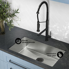 Rivage 76,2 × 45,7 cm acier inoxydable, simple Basin, Undermount évier de cuisine