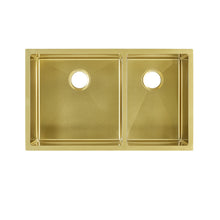 Rivage 83,8 × 50,8 cm acier inoxydable, Dual Basin, Undermount évier de cuisine – finition or
