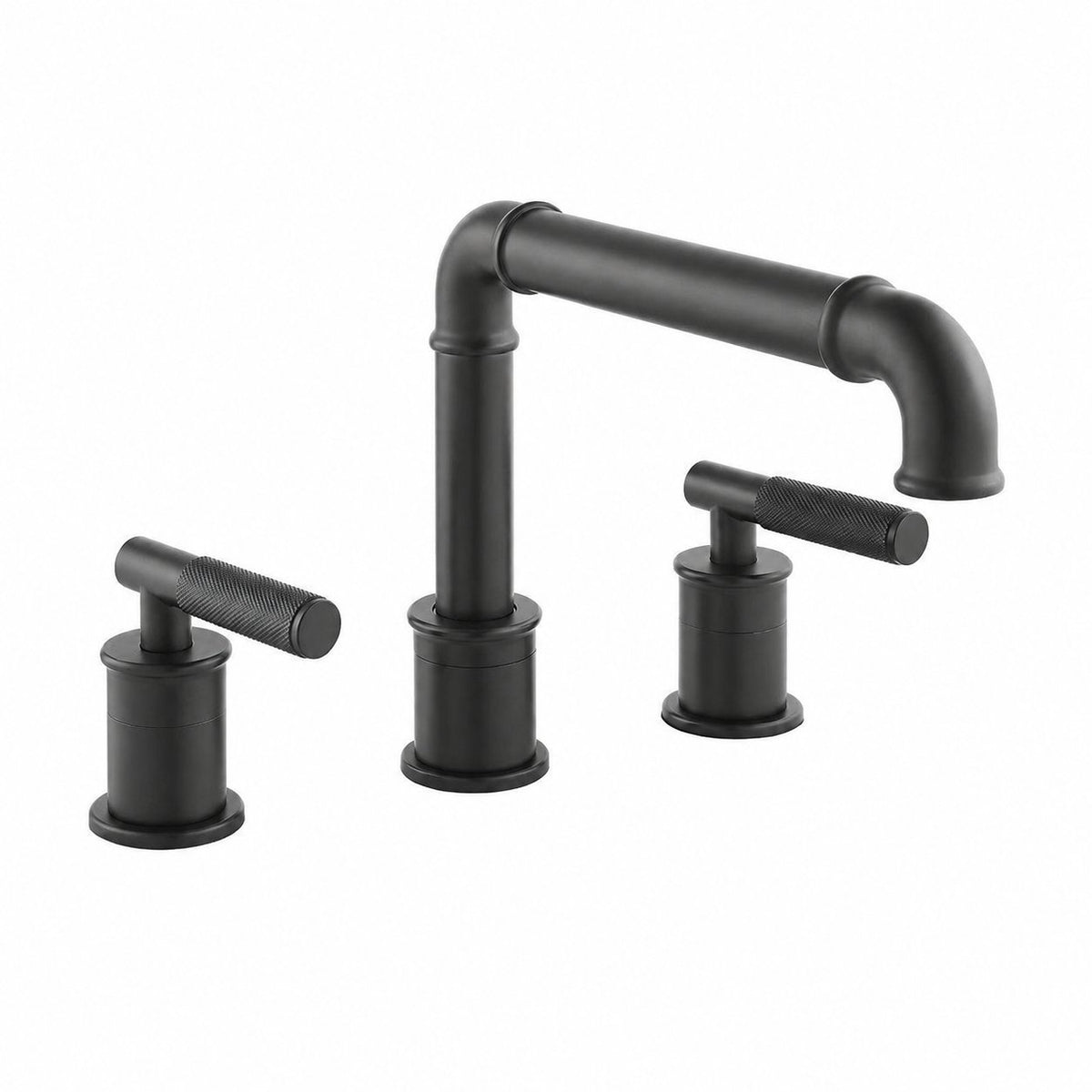 Avallon 20,3 cm. Widespread, Sleek Handle, mitigeur de lavabo – finition noir mat