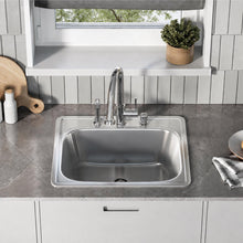 Ouvert 63,5 × 55,9 cm acier inoxydable, simple Basin, Top Mount évier de cuisine