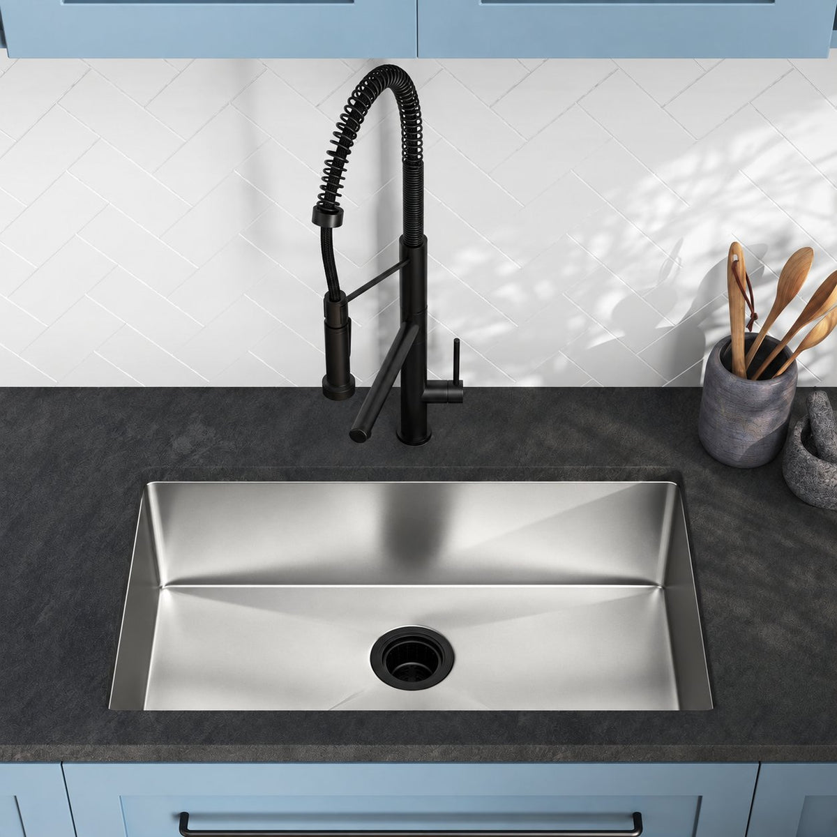 Rivage 76,2 × 45,7 cm acier inoxydable, simple Basin, Undermount évier de cuisine