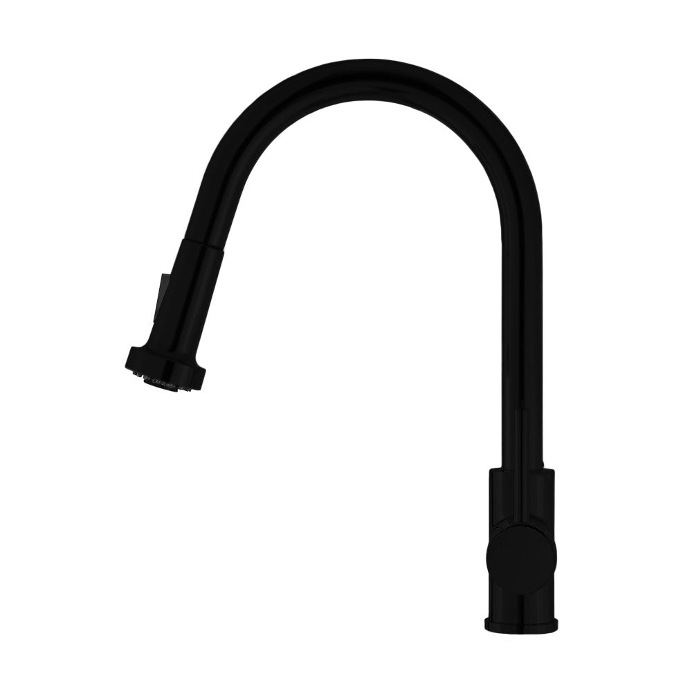 Nouvet Poignée unique, Pull-Down mitigeur de cuisine – finition noir mat