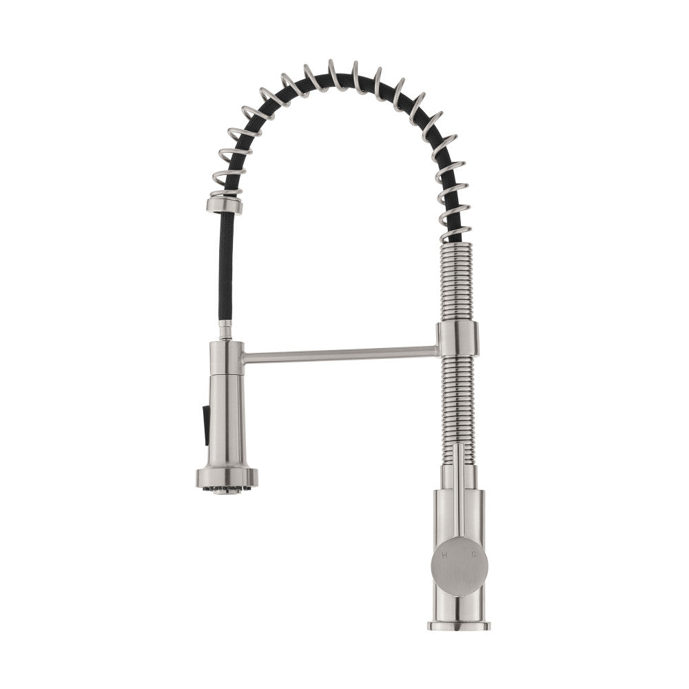 Nouvet Poignée unique, Pull-Down mitigeur de cuisine – finition nickel brossé