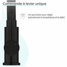 Nouvet Poignée unique, Pull-Down mitigeur de cuisine – finition noir mat