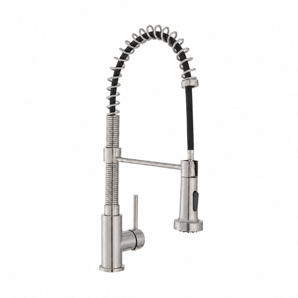 Nouvet Poignée unique, Pull-Down mitigeur de cuisine – finition nickel brossé