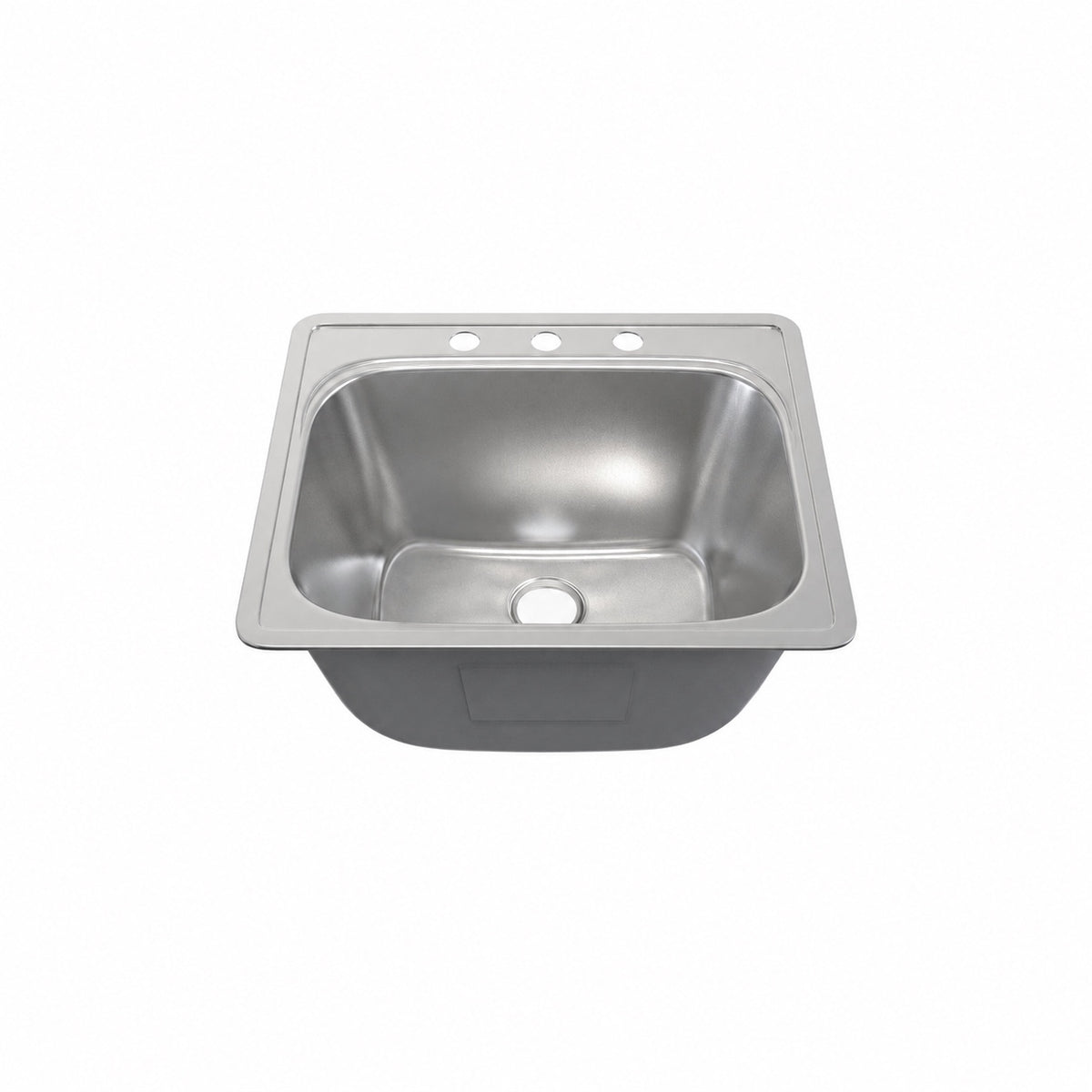 Ouvert 63,5 × 55,9 cm acier inoxydable, simple Basin, Top Mount évier de cuisine