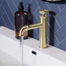 Avallon monotrou, monocommande Wheel, mitigeur de lavabo – finition or brossé