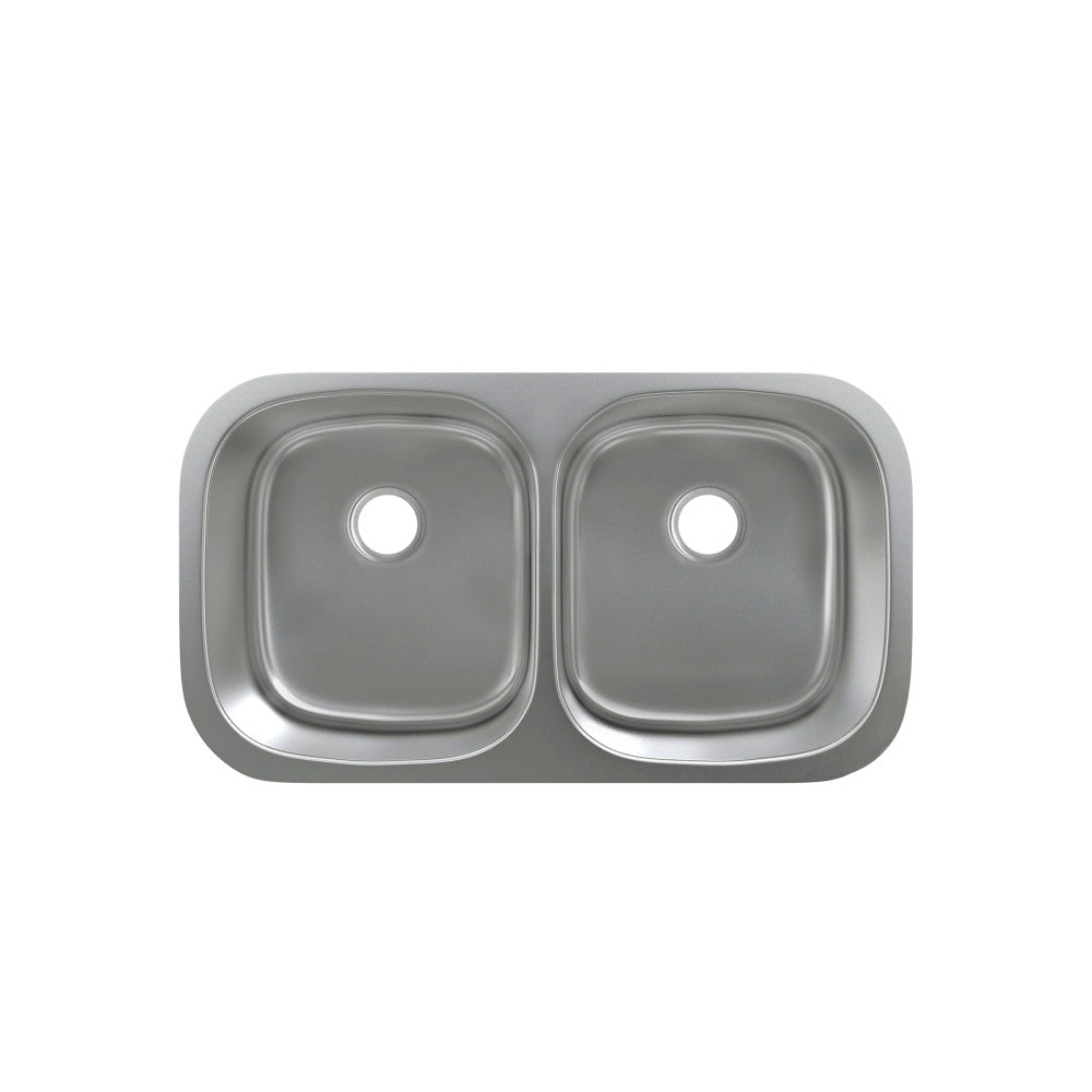 Toulouse 81,3 × 45,7 cm acier inoxydable, Dual Basin, Under-Mount évier de cuisine