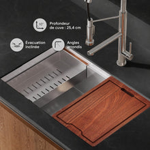 Rivage 76,2 × 48,3 cm simple Basin Undermount Kitchen Workstation vasque