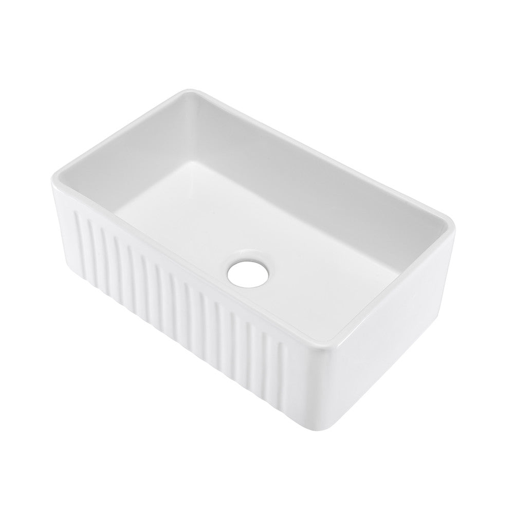 Delice 76,2 × 45,7 cm céramique, Farmhouse évier de cuisine avec Apron