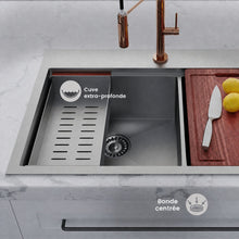 Ravi Dual Basin 83,8 × 55,9 cm Topmount Kitchen Workstation vasque