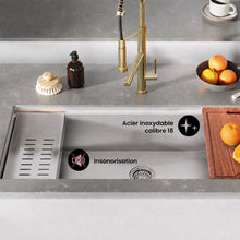 Rivage 114,3 × 48,3 cm simple Basin Undermount Kitchen Workstation vasque