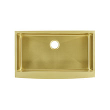 Rivage 83,8 × 53,3 cm acier inoxydable, simple Basin, Farmhouse évier de cuisine avec Apron – finition or
