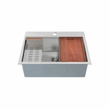 Ravi simple Basin 76,2 × 55,9 cm Topmount Kitchen Workstation vasque