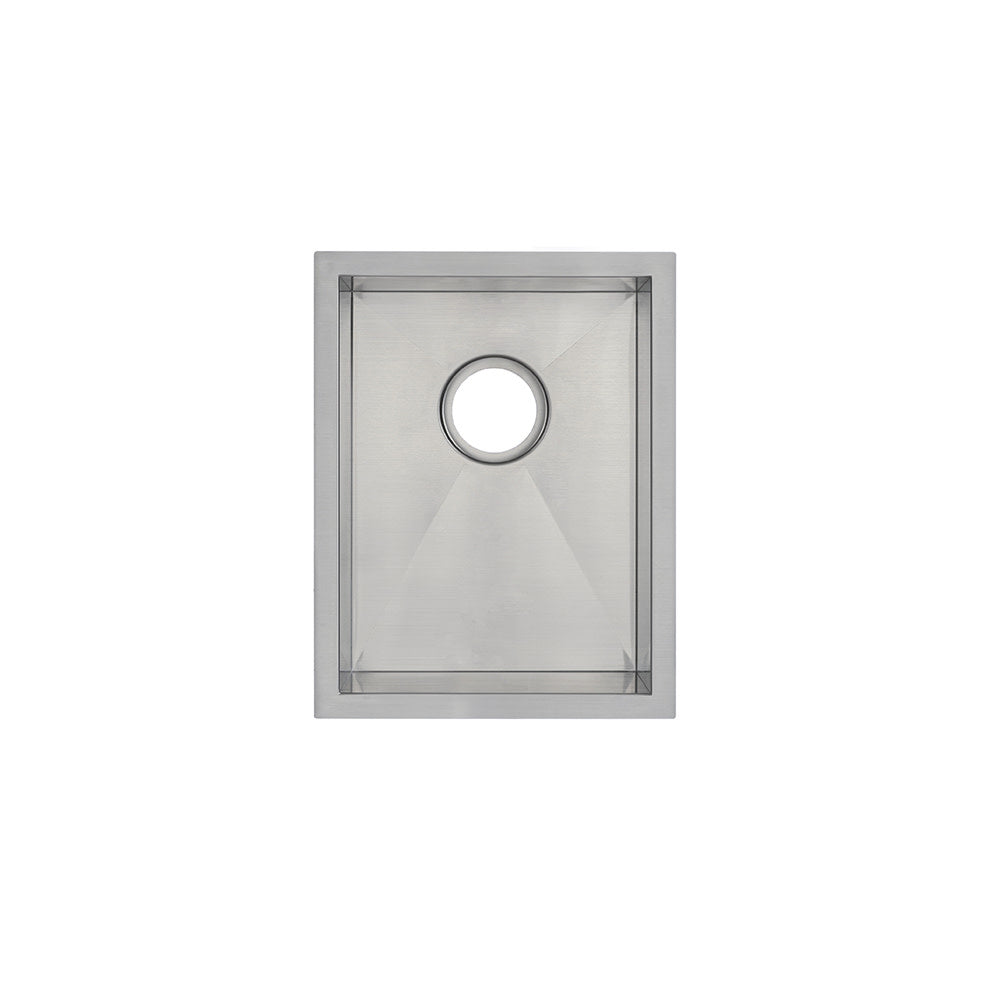 Tourner 35,6 × 45,7 cm acier inoxydable, simple Basin, Undermount évier de cuisine