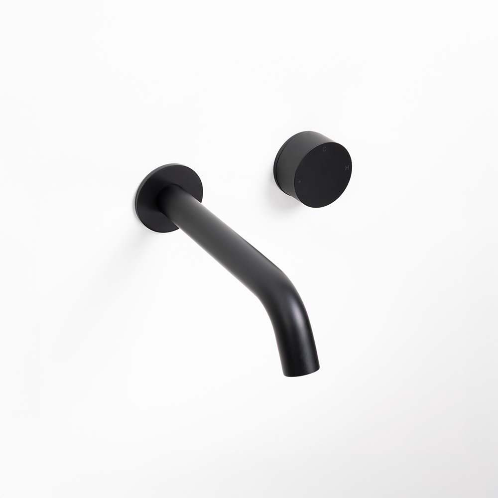 Ensemble mitigeur mural et bec – noir mat | Nerylux