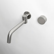 Ensemble mitigeur et bec mural pivotant – nickel brossé | Nerylux