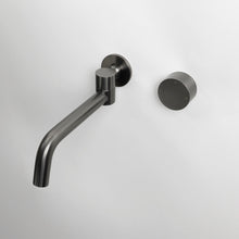 Ensemble mitigeur et bec mural pivotant – gris canon brossé | Nerylux