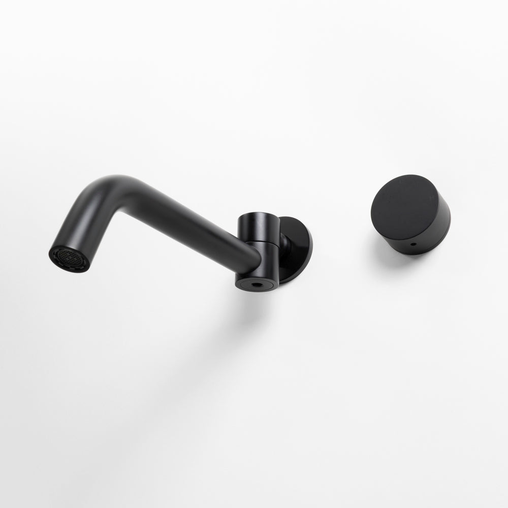 Ensemble mitigeur et bec mural pivotant – noir mat | Nerylux