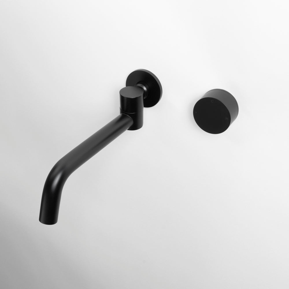 Ensemble mitigeur et bec mural pivotant – noir mat | Nerylux