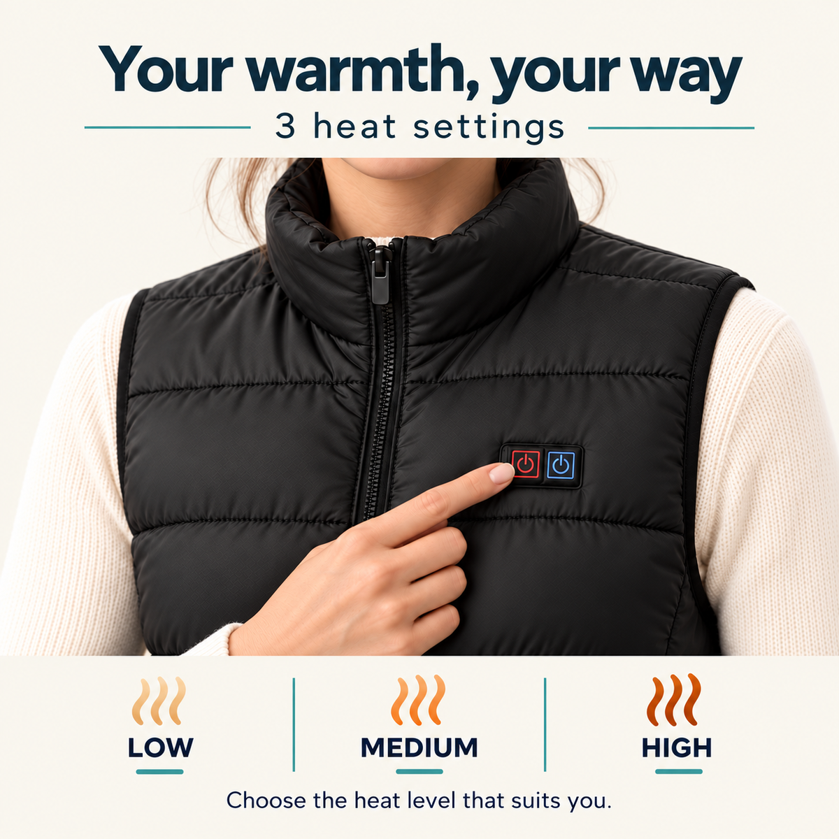 Heated Gilet for Men & Women – 9 Heating Zones