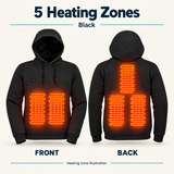 USB Heated Hoodie for Men & Women – 5 or 17 Heating Zones