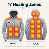 USB Heated Hoodie for Men & Women – 5 or 17 Heating Zones