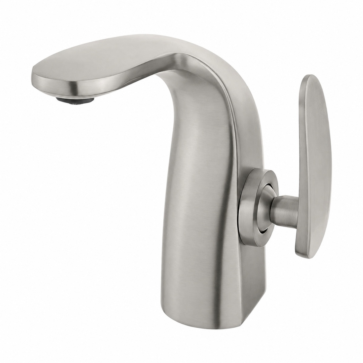 Chateau monotrou, monocommande, mitigeur de lavabo – finition nickel brossé