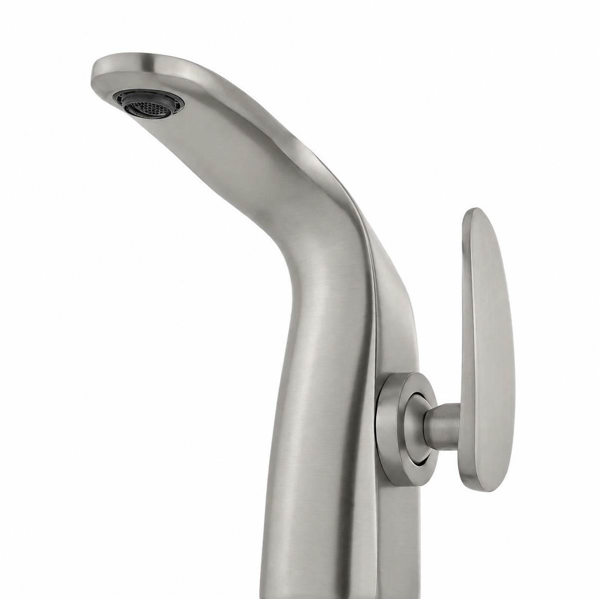 Chateau monotrou, monocommande, mitigeur de lavabo – finition nickel brossé