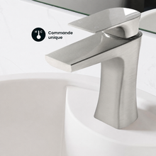 Monaco — Mitigeur de lavabo, nickel brossé