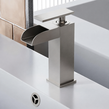 Concorde monotrou, monocommande, Waterfall mitigeur de lavabo – finition nickel brossé