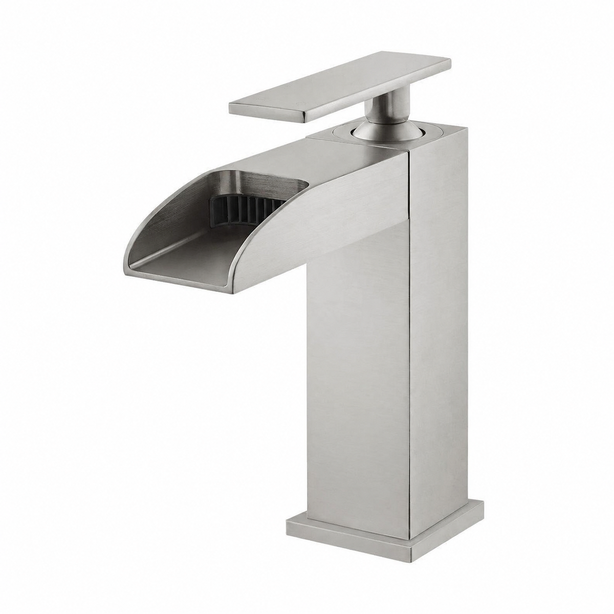 Concorde monotrou, monocommande, Waterfall mitigeur de lavabo – finition nickel brossé
