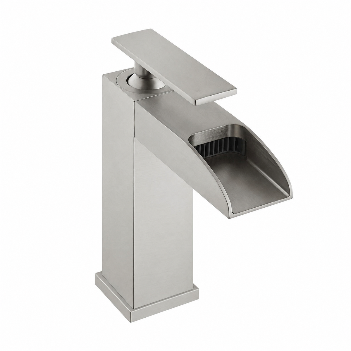 Concorde monotrou, monocommande, Waterfall mitigeur de lavabo – finition nickel brossé