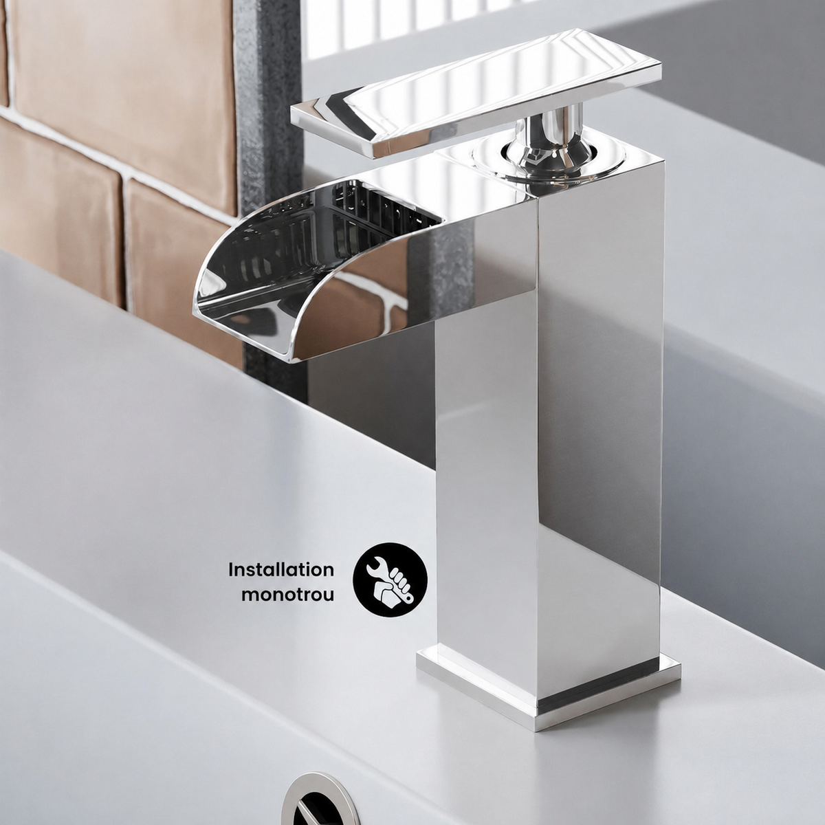 Concorde — Mitigeur de lavabo cascade, chrome