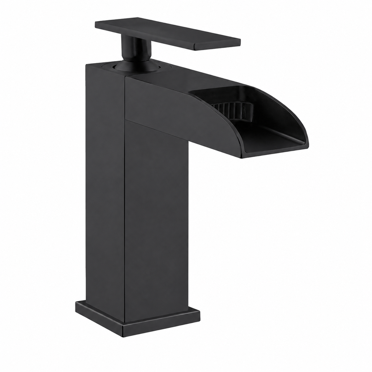 Concorde monotrou, monocommande, Waterfall mitigeur de lavabo – finition noir mat