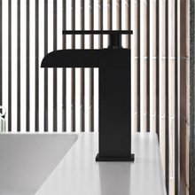 Concorde monotrou, monocommande, Waterfall mitigeur de lavabo – finition noir mat