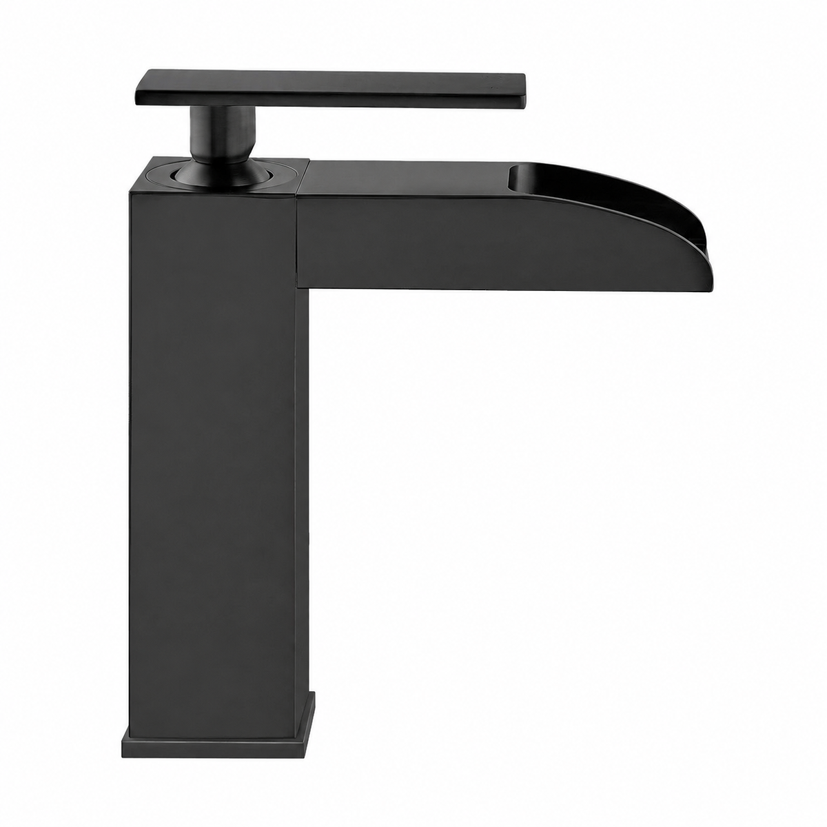 Concorde monotrou, monocommande, Waterfall mitigeur de lavabo – finition noir mat