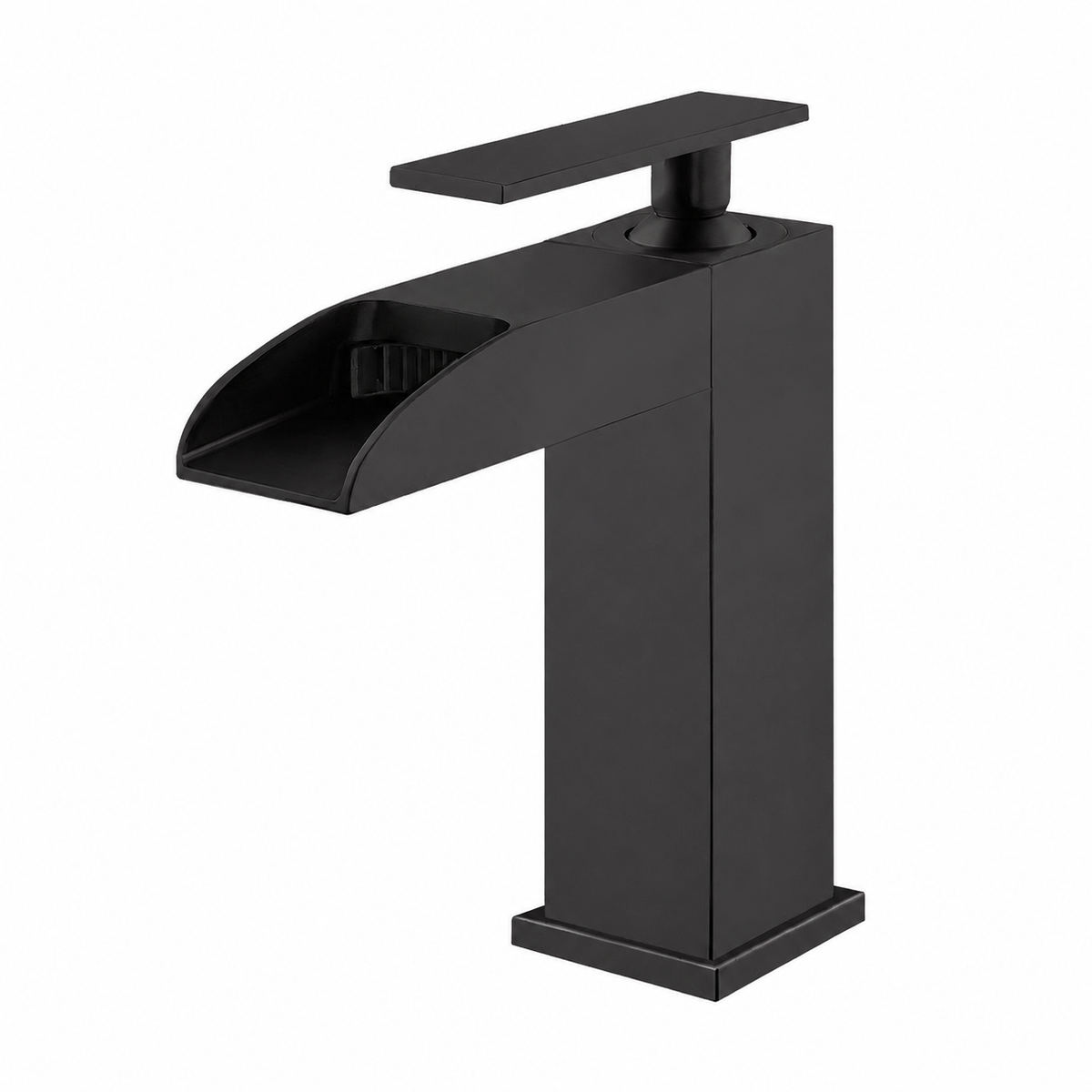 Concorde monotrou, monocommande, Waterfall mitigeur de lavabo – finition noir mat