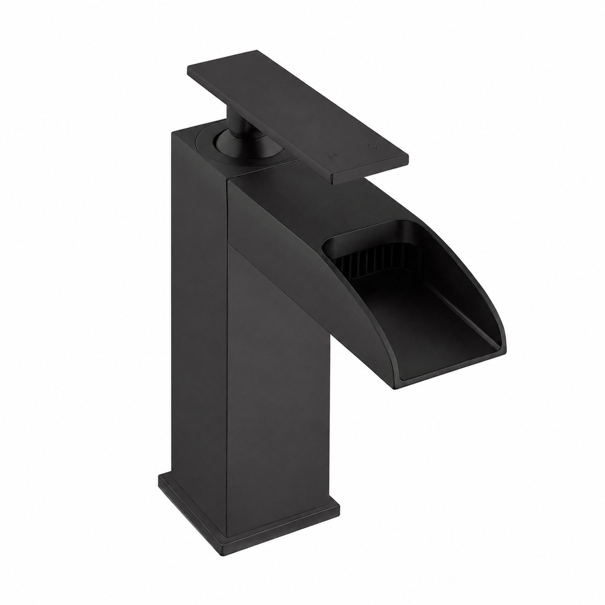 Concorde monotrou, monocommande, Waterfall mitigeur de lavabo – finition noir mat