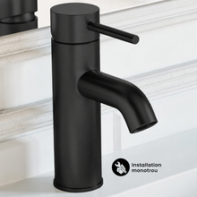 Ivy — Mitigeur de lavabo monotrou, noir mat