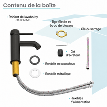 Ivy — Mitigeur de lavabo monotrou, noir mat